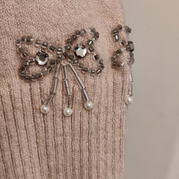 Express SZ-S Allover Butterfly Embellishment Sweater Cardigan - Picture 7 of 13